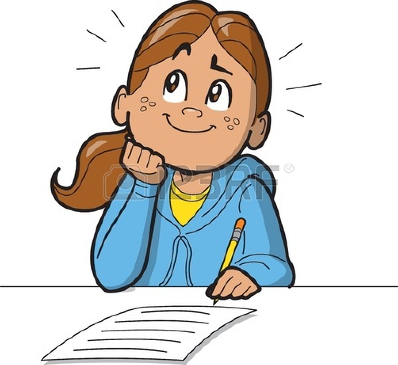 clipart of girl taking test - photo #5