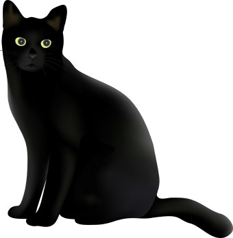Halloween Black Cat Clipart - Clipart Bay