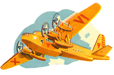 Orange Vintage Airplane Clip Art - ClipartBay.com