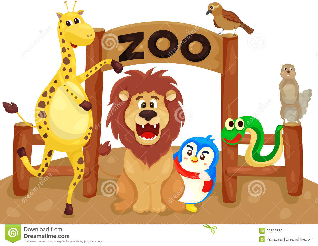 cartoon zoo animals clipart - photo #19