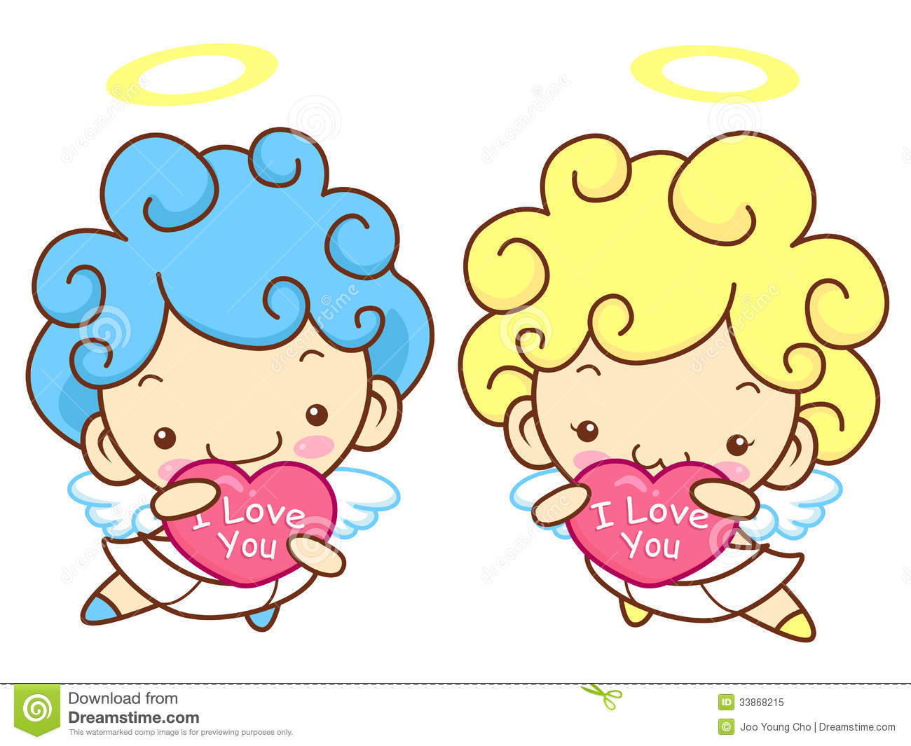 Angels Holding Hearts Clipart - Clip Art Bay